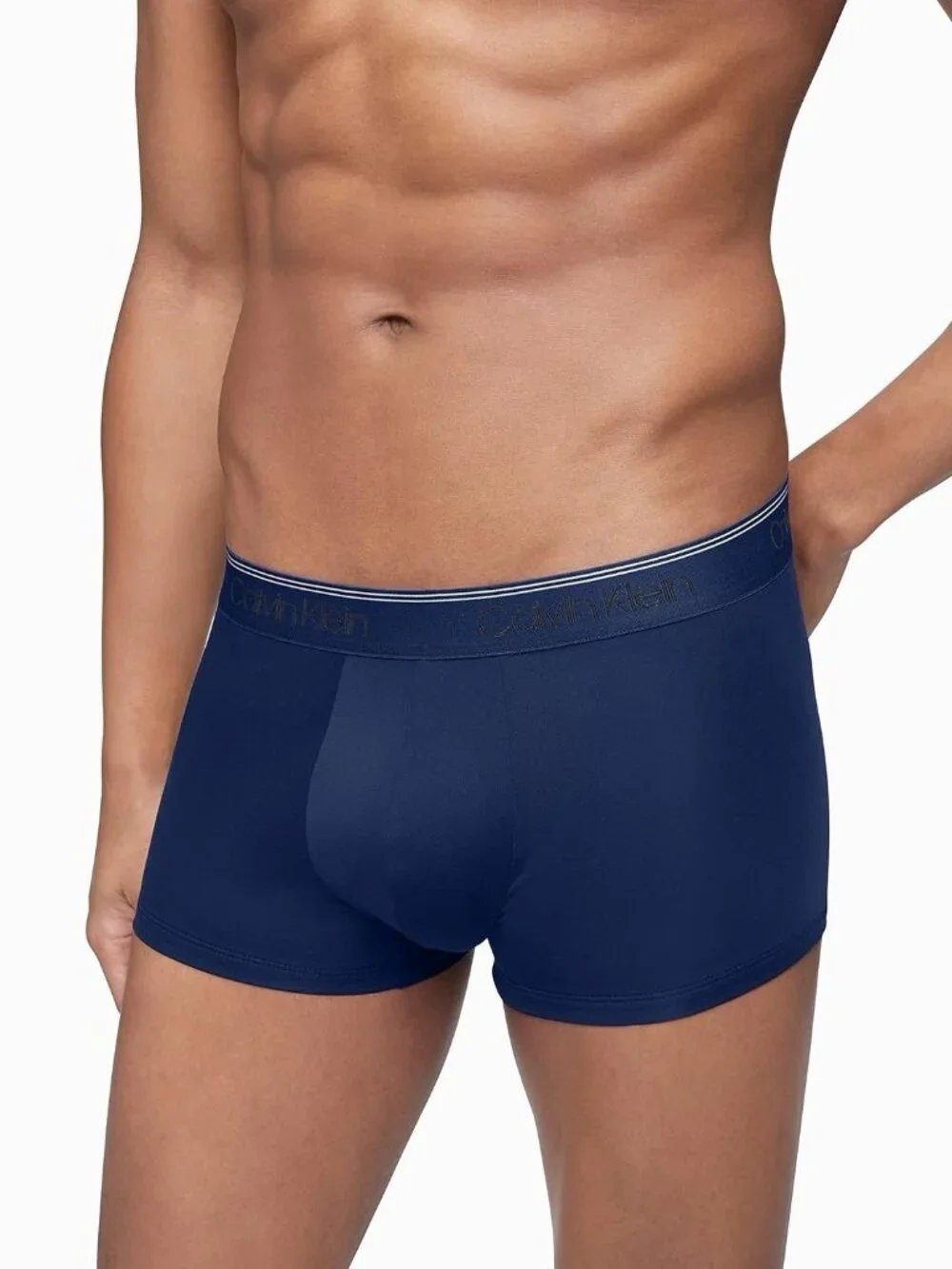 Calvin Klein Men's Microfiber Stretch Low Rise Trunks 3 Pack Medium New